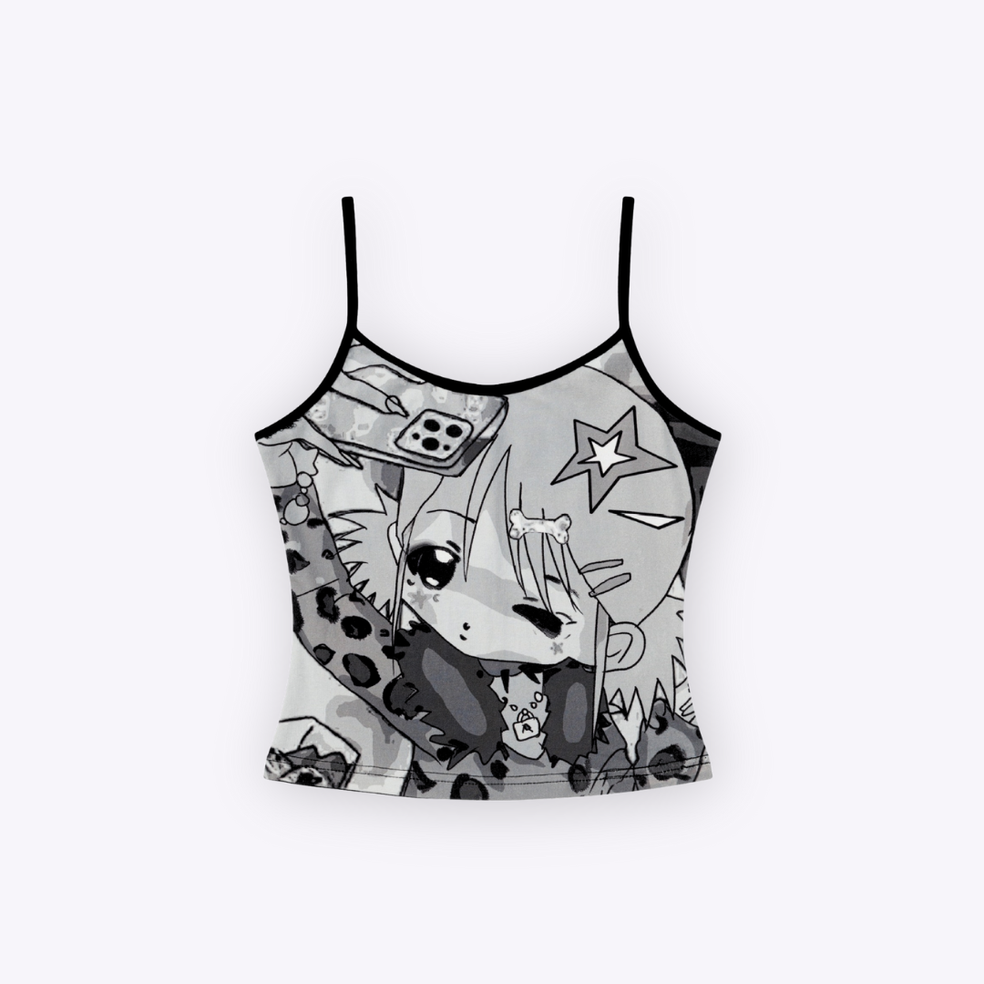 Image of Anime Sleeveless Cropped Tee